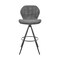 Armen Living Catalina 30" Swivel Bar Height Bar Stool in Charcoal Fabric and Black Finish LCCTBACH30 - alternate 3